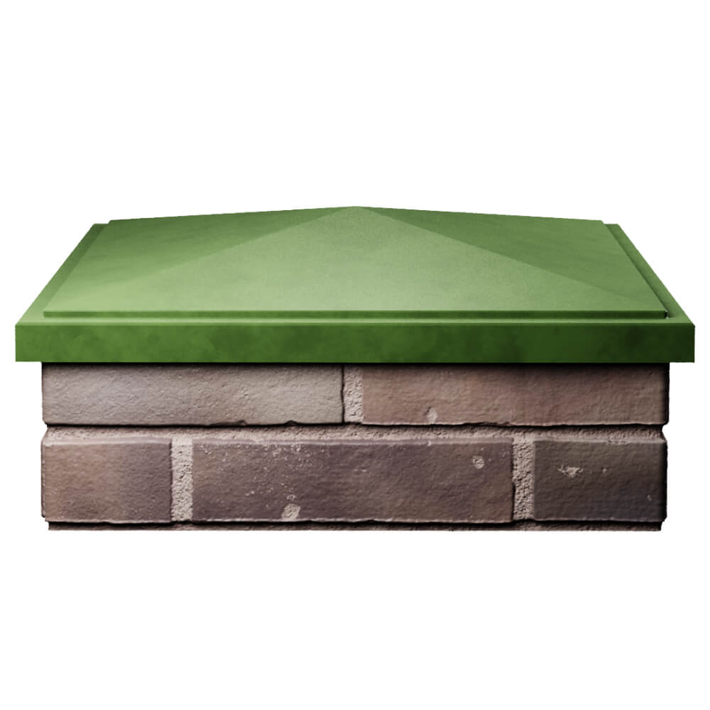 Колпак Zking БонаМоно Зеленый на столб 2х2 кирпича (515х515, 530х530мм) Первоуральск фото