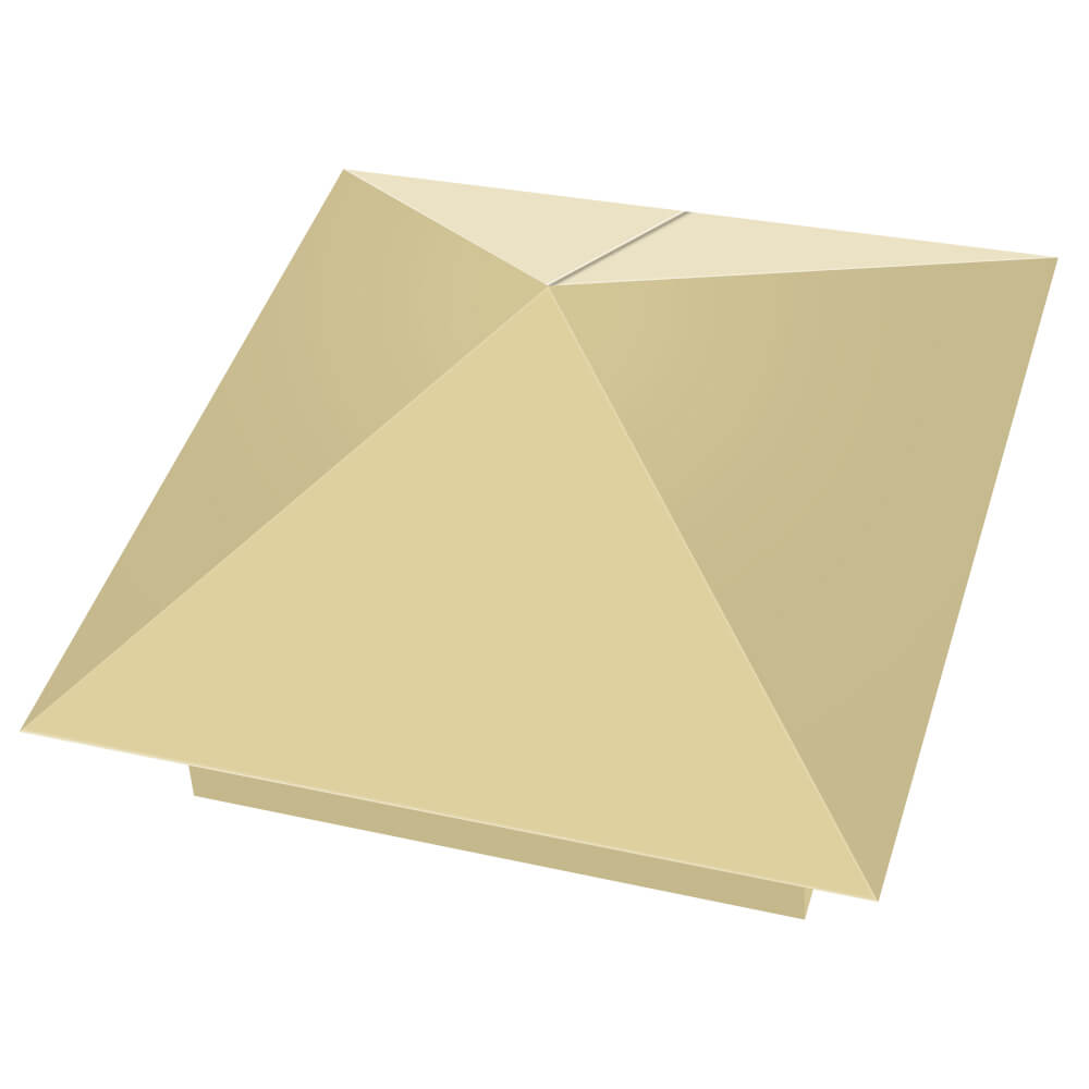 Колпак металлический 400х400мм RAL1014 Бежевый заборный Первоуральск фото