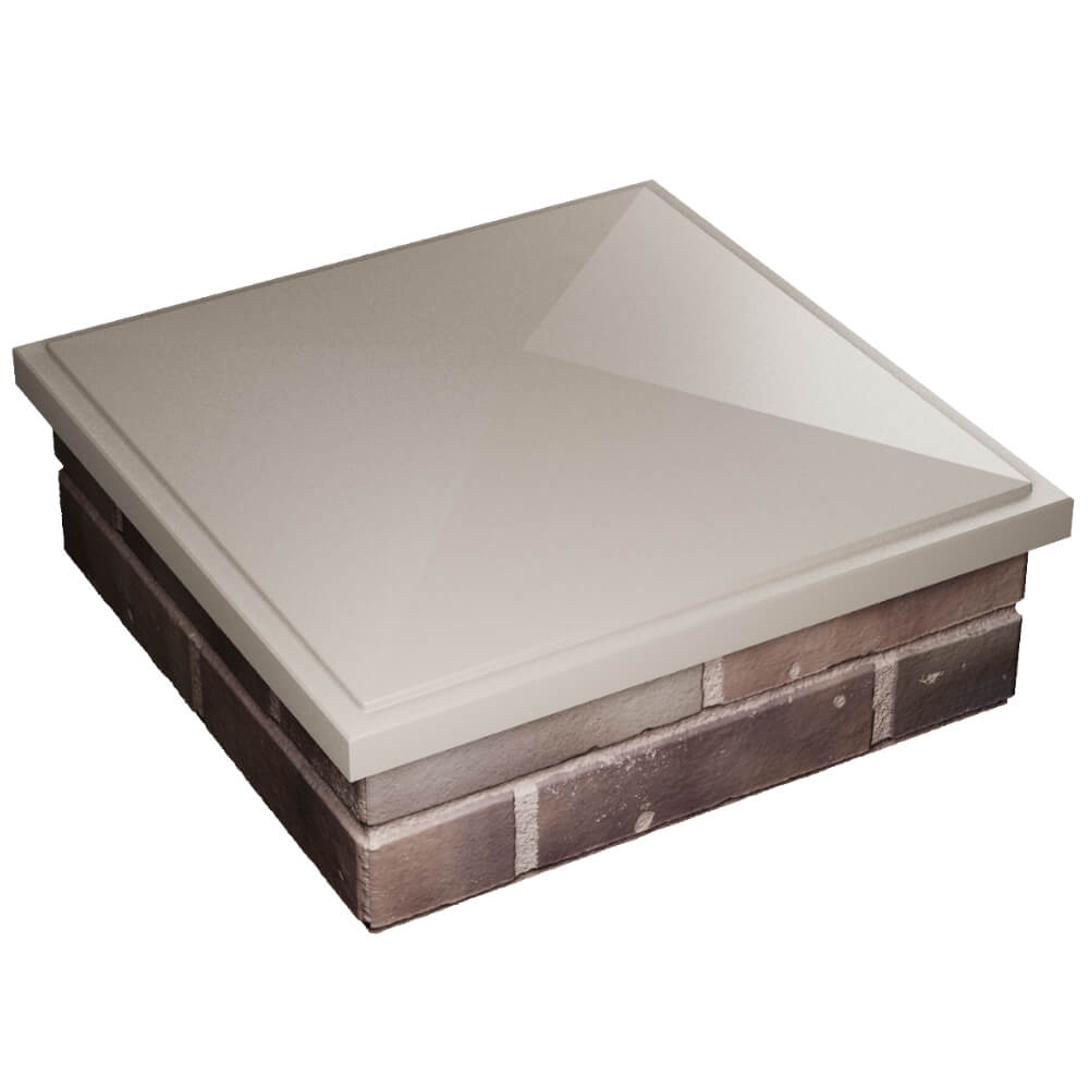 Колпак Zking БонаМоно Бежевый на столб 2х2 кирпича (515х515, 530х530мм) в Первоуральске фото