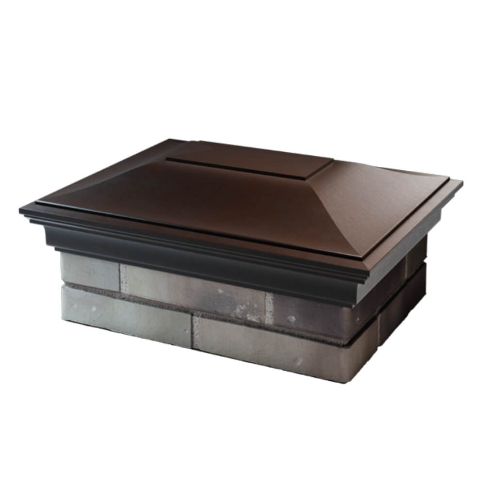 Колпак Zking Монблан Коричневый на столб 2х1.5 кирпича (515х385мм) в Первоуральске фото