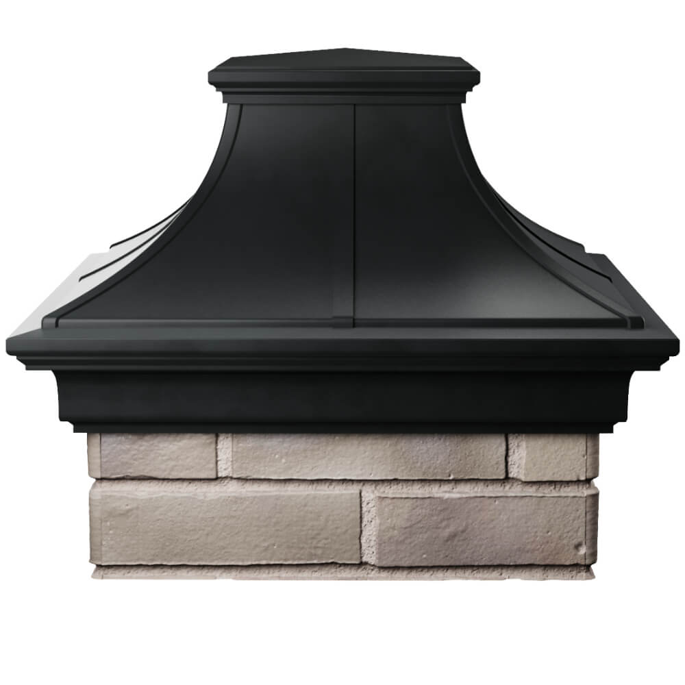 Колпак Zking Монблан Премиум Черный на столб 1.5х1.5 кирпича (385х385мм) Первоуральск фото