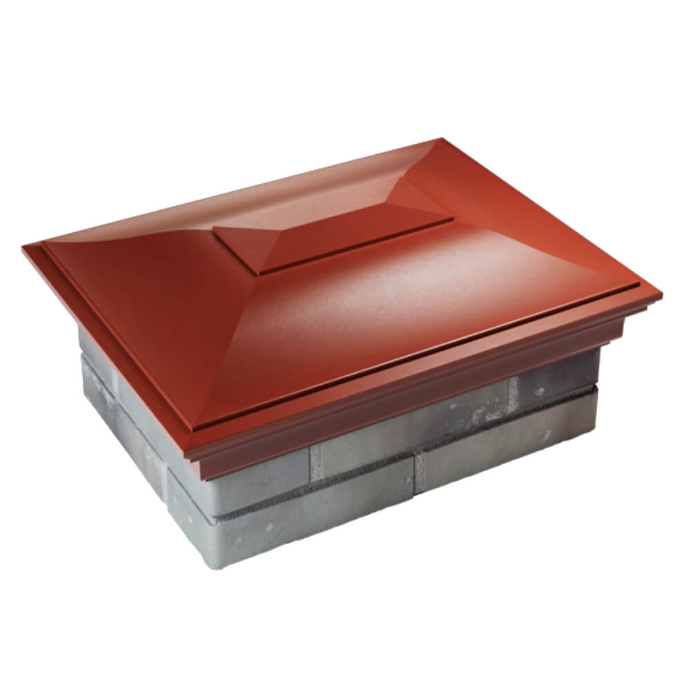 Колпак Zking Монблан Красный на столб 2х1.5 кирпича (515х385мм) Первоуральск фото