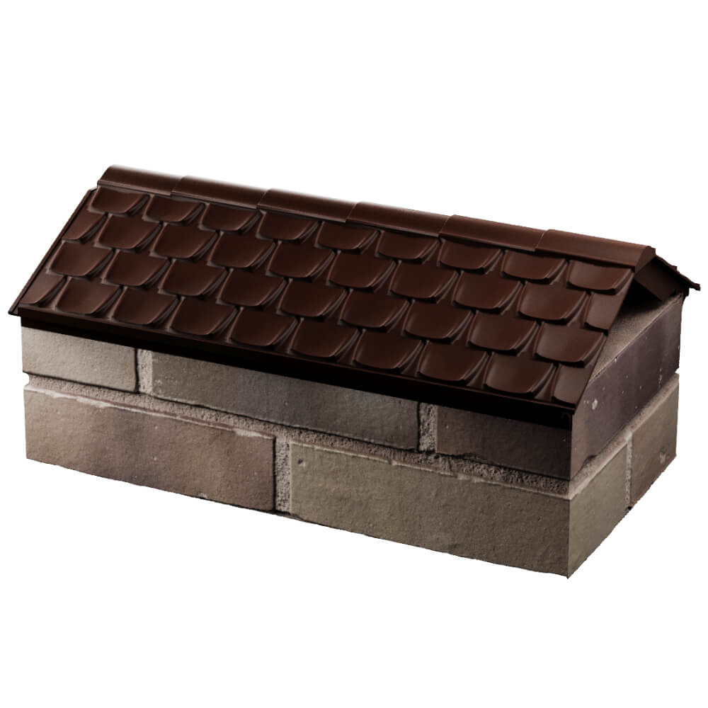 Парапет Zking Эльбрус Коричневый с посадкой на 1 кирпич (255мм) в Первоуральске фото