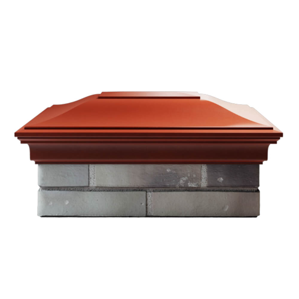 Колпак Zking Монблан Красный на столб 2х1.5 кирпича (515х385мм) в Первоуральске фото