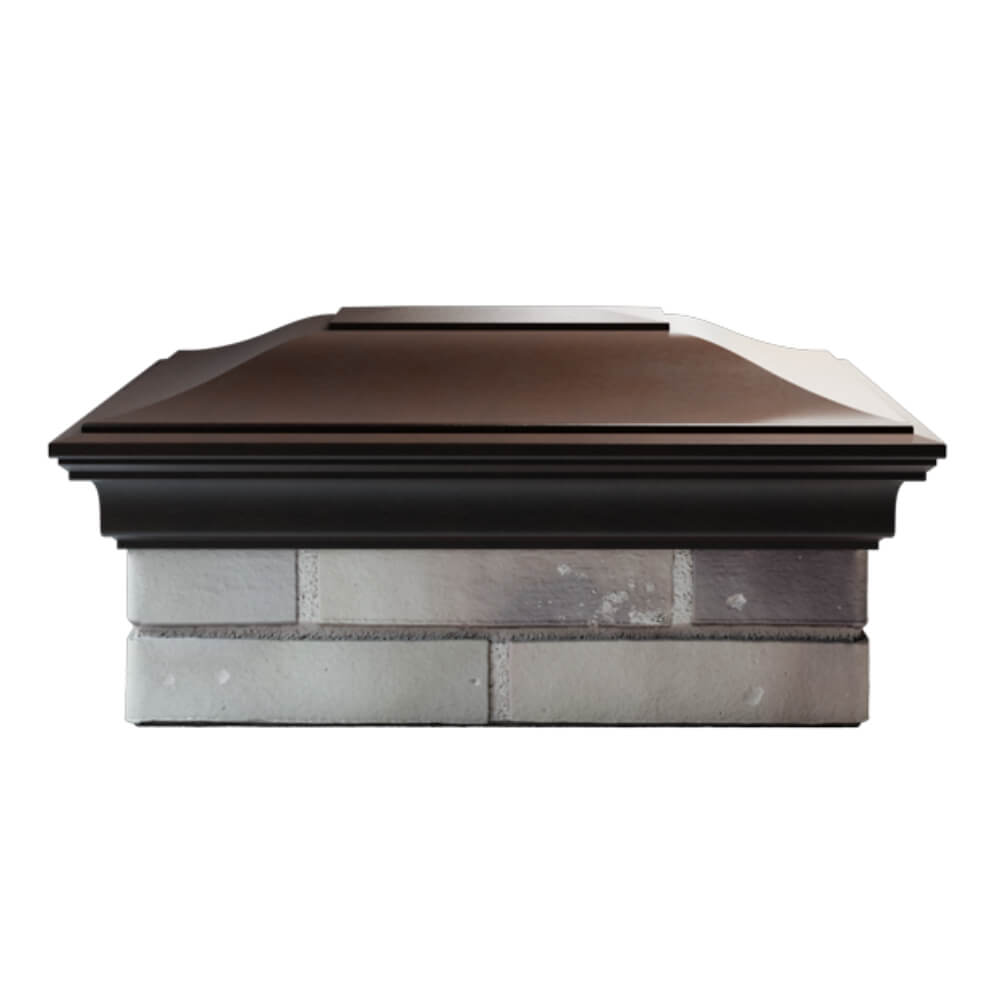 Колпак Zking Монблан Коричневый на столб 2х1.5 кирпича (515х385мм) в Первоуральске фото