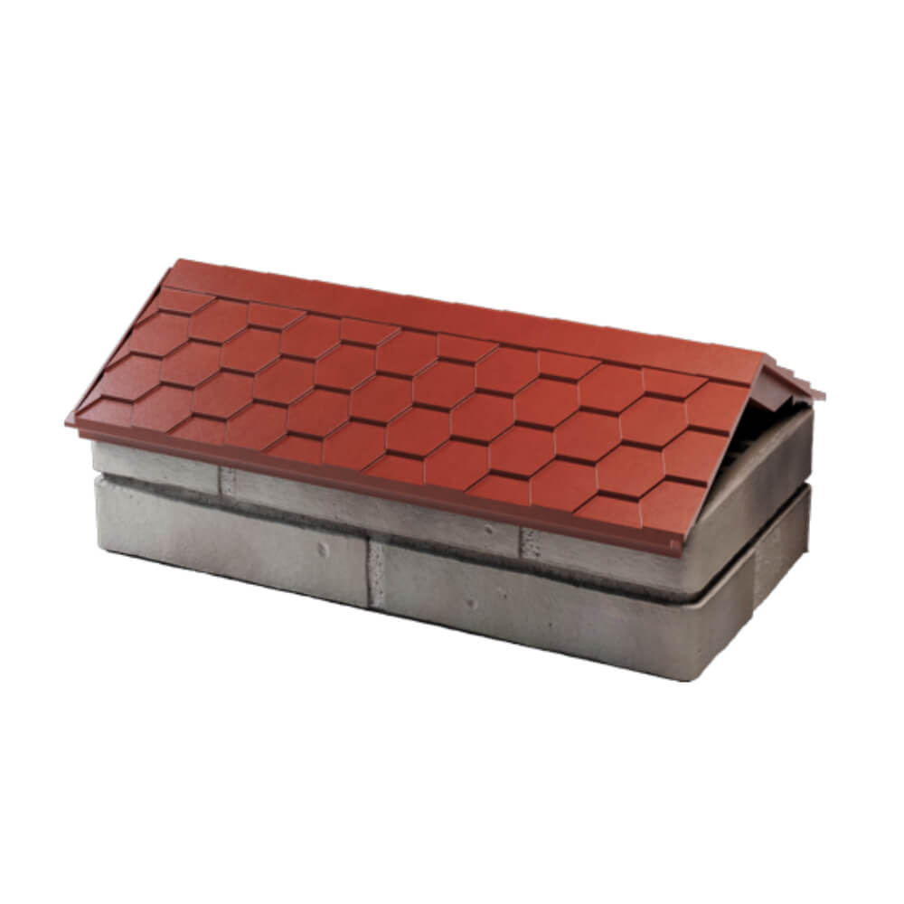 Парапет Zking Эверест Красный с посадкой на 1 кирпич (200/225/255мм) в Первоуральске фото