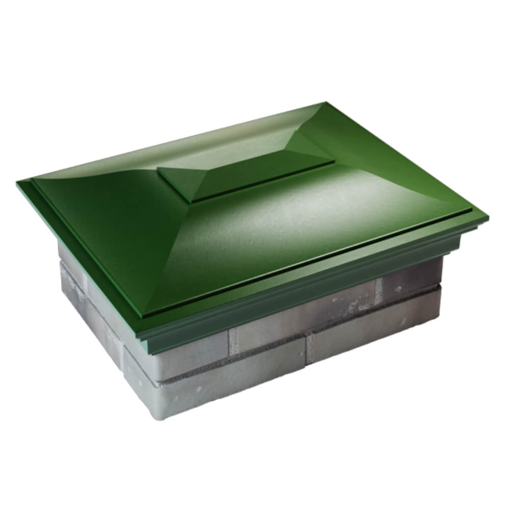 Колпак Zking Монблан Зеленый на столб 2х1.5 кирпича (515х385мм) Первоуральск фото