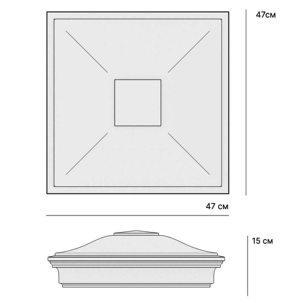 Колпак Zking Монблан Коричневый на столб 1.5х1.5 кирпича (385х385мм) в Первоуральске фото