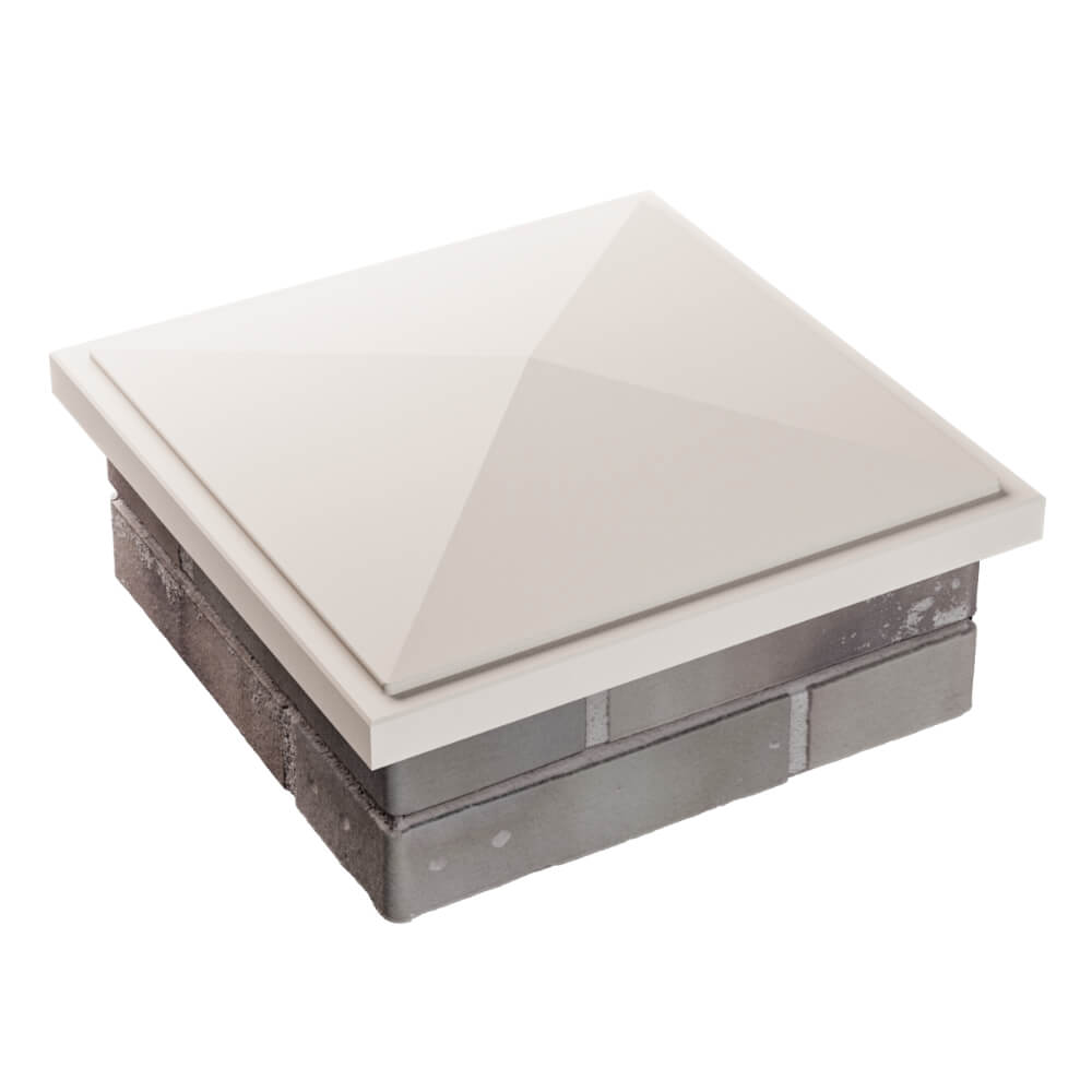 Колпак Zking БонаМоно Бежевый на столб 1.5х1.5 кирпича (385х385, 400х400мм) в Первоуральске фото