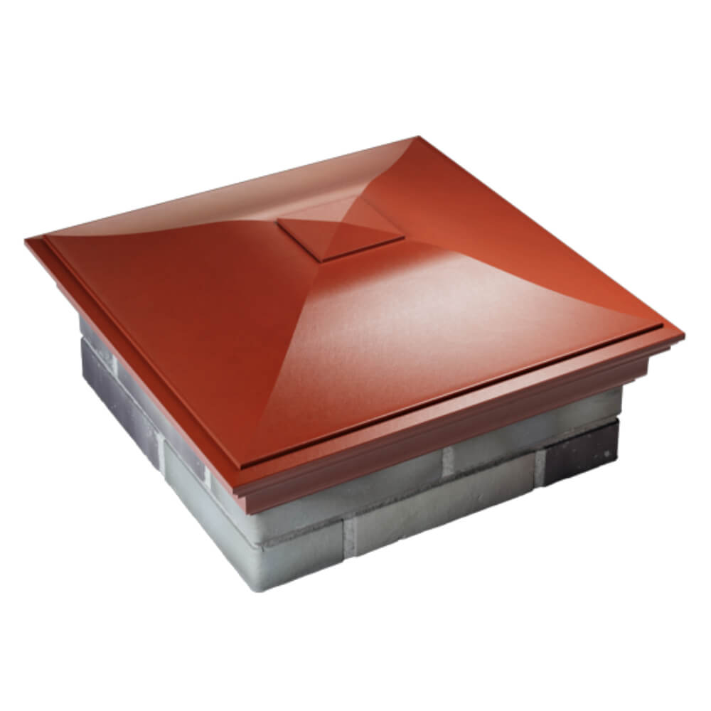 Колпак Zking Монблан Красный на столб 2х2 кирпича (515х515мм) Первоуральск фото