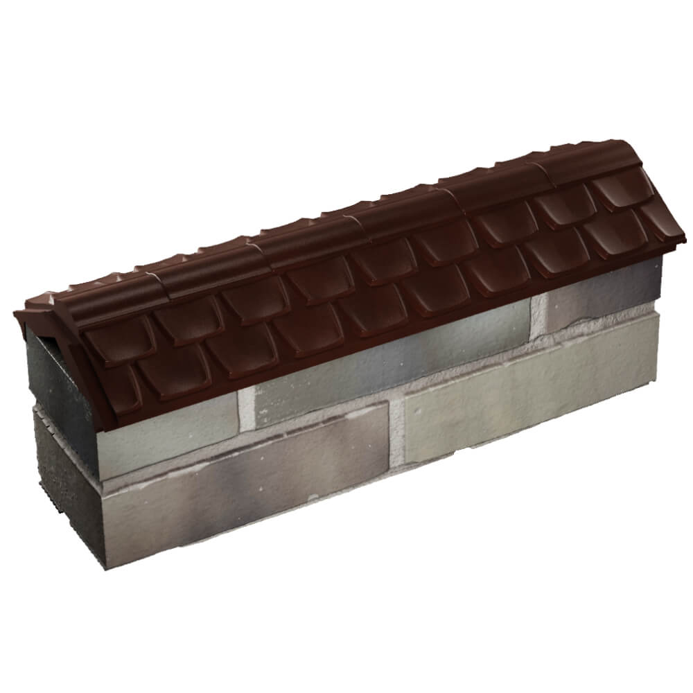 Парапет Zking Эльбрус Коричневый с посадкой на 0.5 кирпича (130мм) в Первоуральске фото