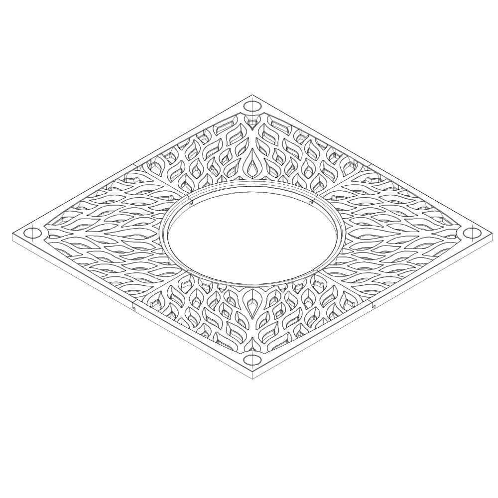 Приствольная решетка для дерева ZKING CRUST 2х2м Черная в Первоуральске фото