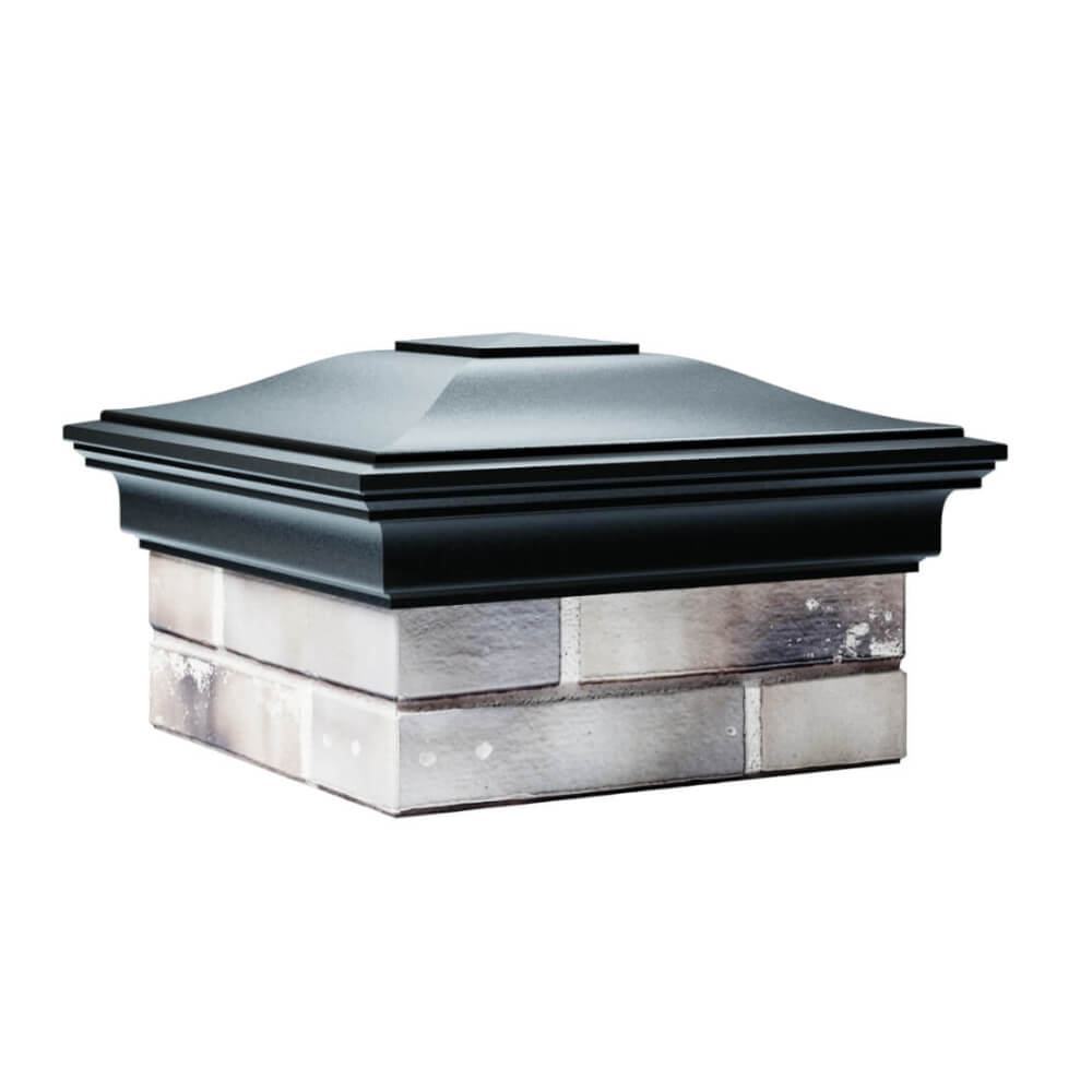 Колпак Zking Монблан Черный на столб 1.5х1.5 еврокирпича 0.7НФ (355х355мм) в Первоуральске фото