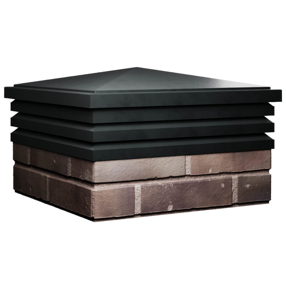 Колпак Zking Бона ХайТек Черный на столб 2х2 кирпича (513х513мм) в Первоуральске фото