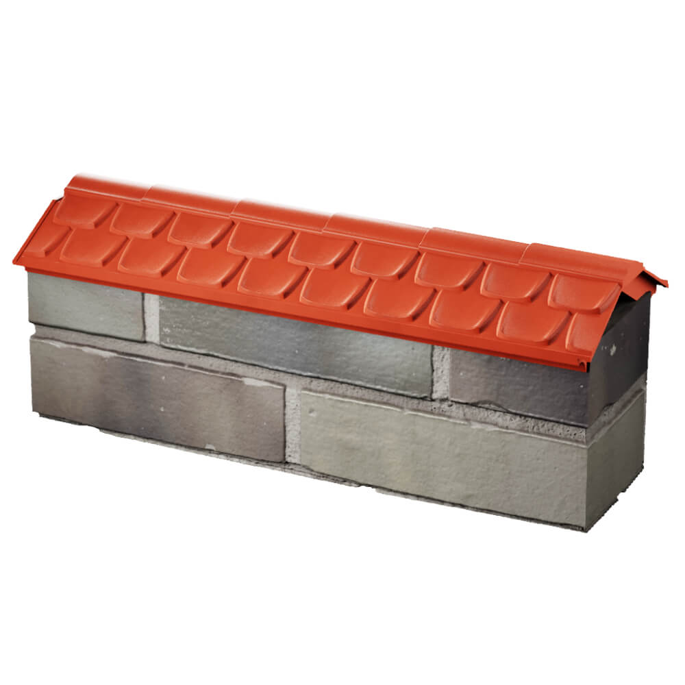 Парапет Zking Эльбрус Красный с посадкой на 0.5 кирпича (130мм) в Первоуральске фото