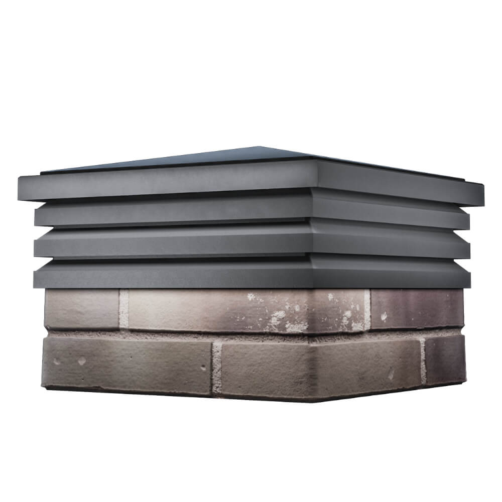 Колпак Zking Бона ХайТек Серый на столб 1.5х1.5 кирпича (385х385мм) в Первоуральске фото