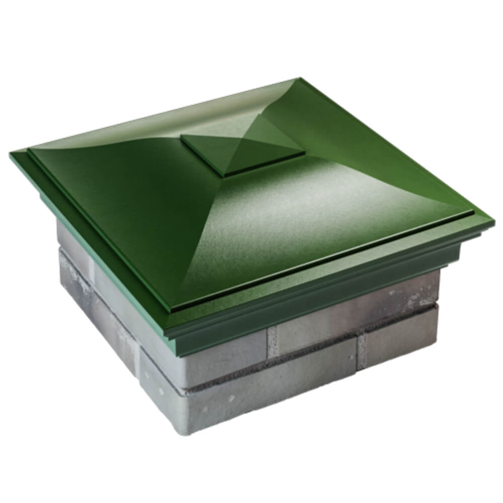Колпак Zking Монблан Зеленый на столб 1.5х1.5 кирпича (385х385мм) в Первоуральске фото