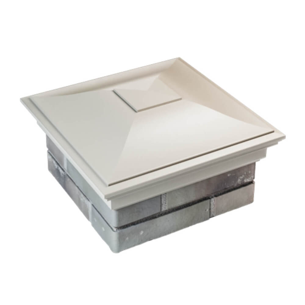 Колпак Zking Монблан Бежевый на столб 1.5х1.5 еврокирпича 0.7НФ (355х355мм) в Первоуральске фото