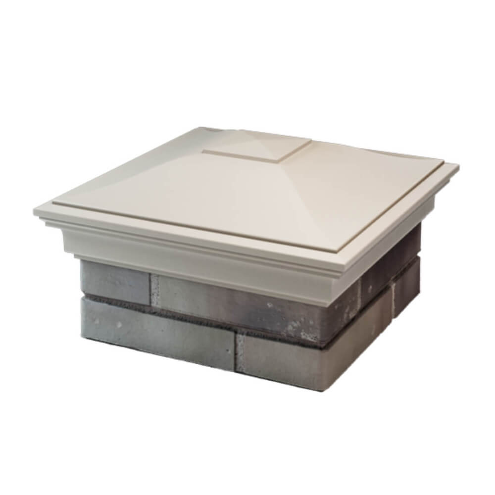 Колпак Zking Монблан Бежевый на столб 1.5х1.5 еврокирпича 0.7НФ (355х355мм) в Первоуральске фото