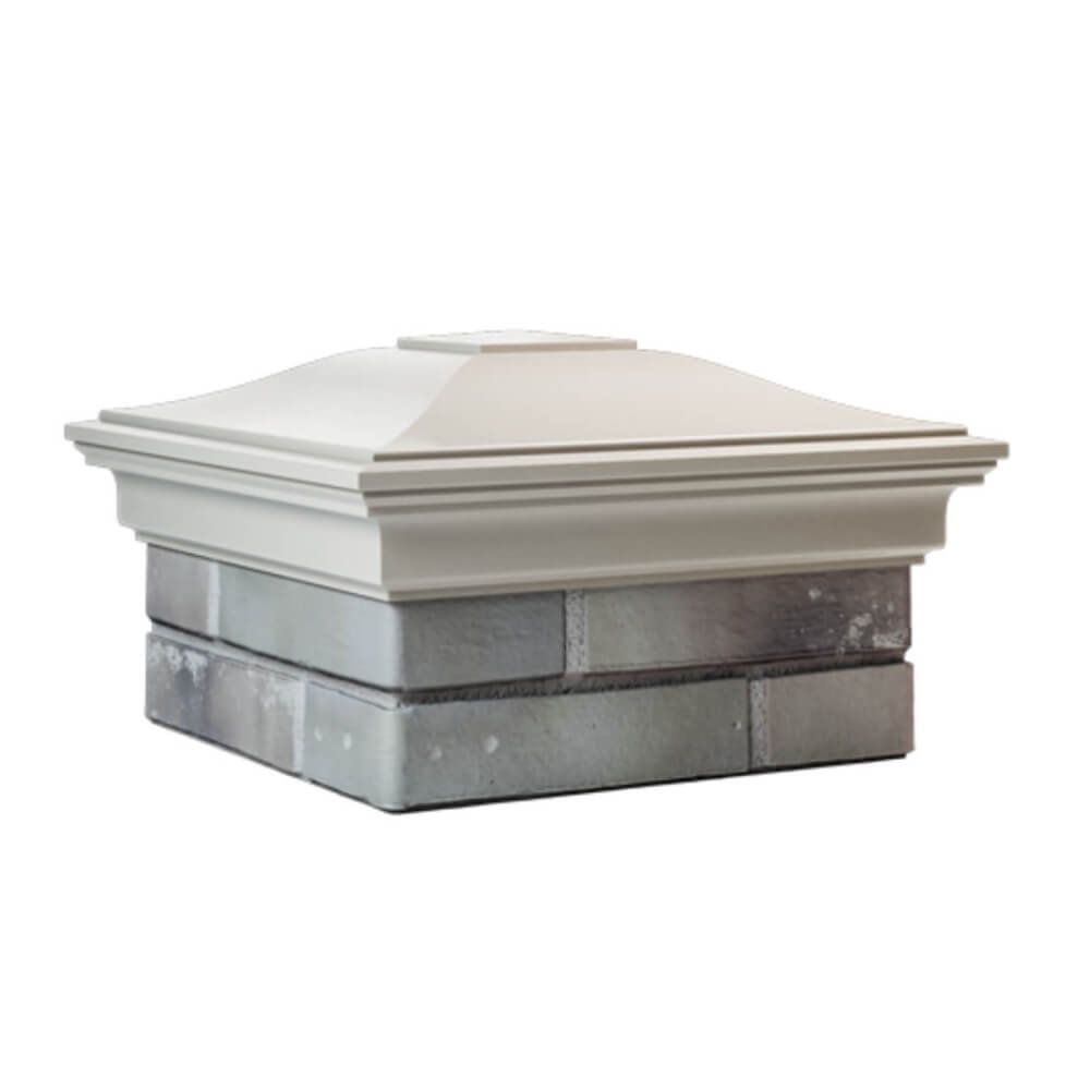 Колпак Zking Монблан Бежевый на столб 1.5х1.5 еврокирпича 0.7НФ (355х355мм) в Первоуральске фото