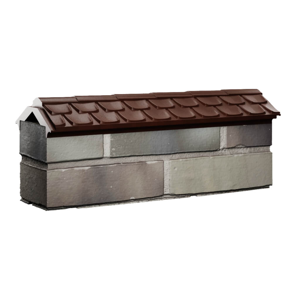 Парапет Zking Эльбрус Коричневый с посадкой на 0.5 кирпича (130мм) Первоуральск фото