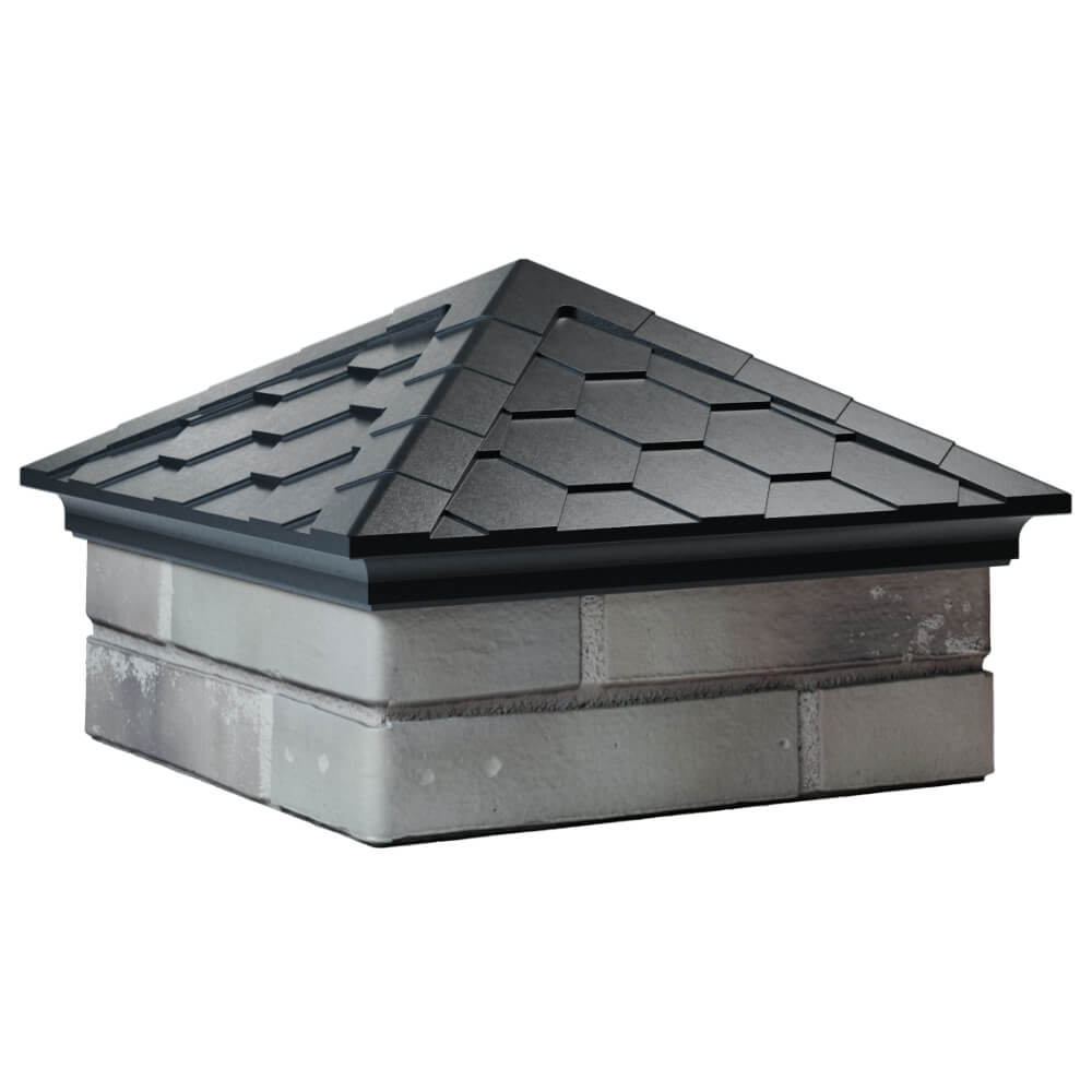 Колпак Zking Эверест Черный на столб 1.5х1.5 кирпича (390х390мм) в Первоуральске фото