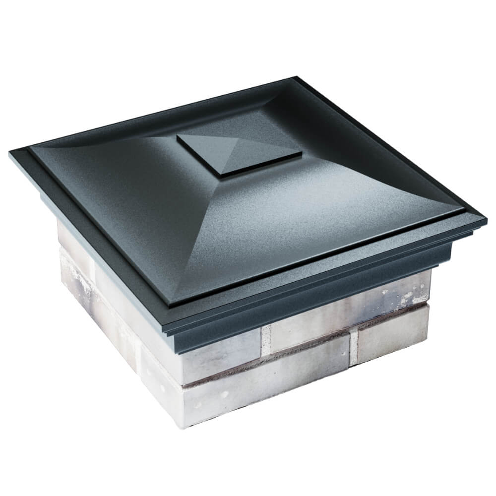 Колпак Zking Монблан Черный на столб 1.5х1.5 кирпича (385х385мм) в Первоуральске фото