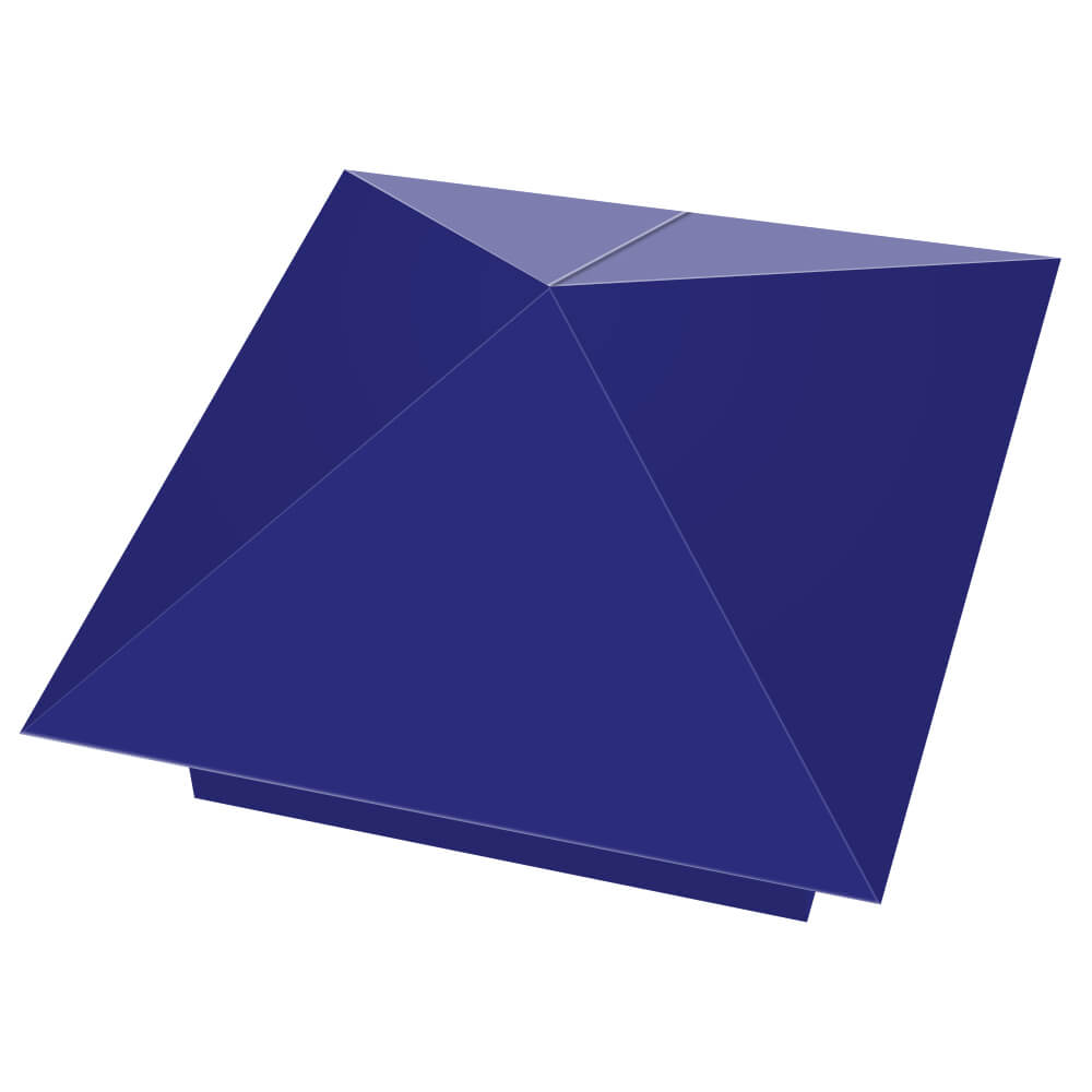 Колпак металлический 400х400мм RAL5002 Синий Ультрамарин заборный Первоуральск фото