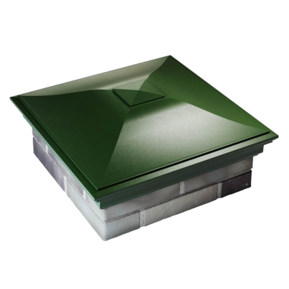 Колпак Zking Монблан Зеленый на столб 2х2 кирпича (515х515мм) Первоуральск фото