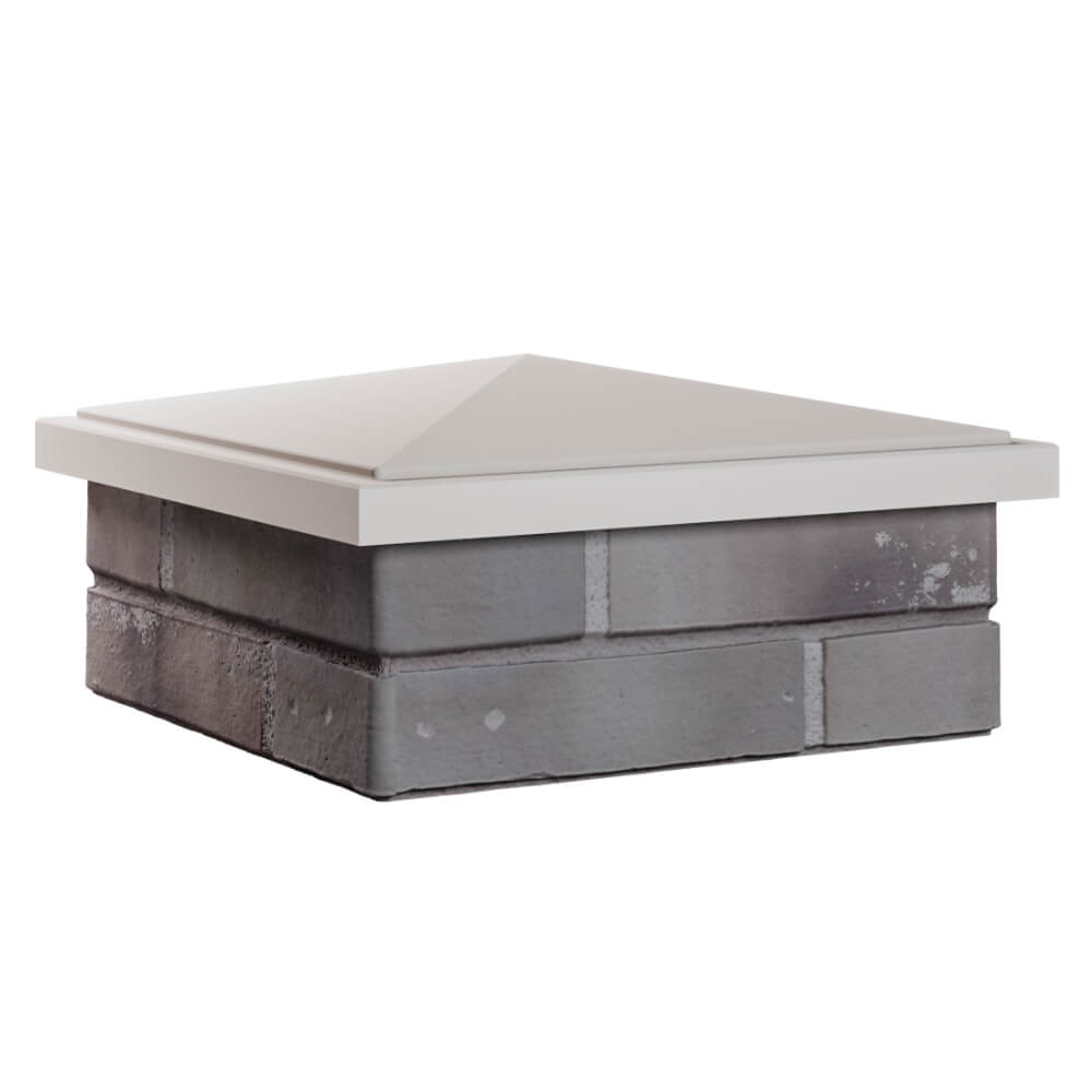 Колпак Zking БонаМоно Бежевый на столб 1.5х1.5 кирпича (385х385, 400х400мм) в Первоуральске фото