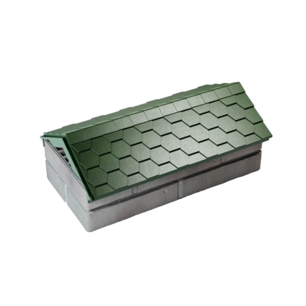 Парапет Zking Эверест Зеленый с посадкой на 1 кирпич (200/225/255мм) в Первоуральске фото