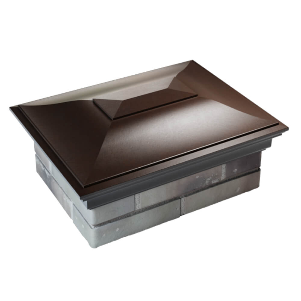 Колпак Zking Монблан Коричневый на столб 2х1.5 кирпича (515х385мм) Первоуральск фото