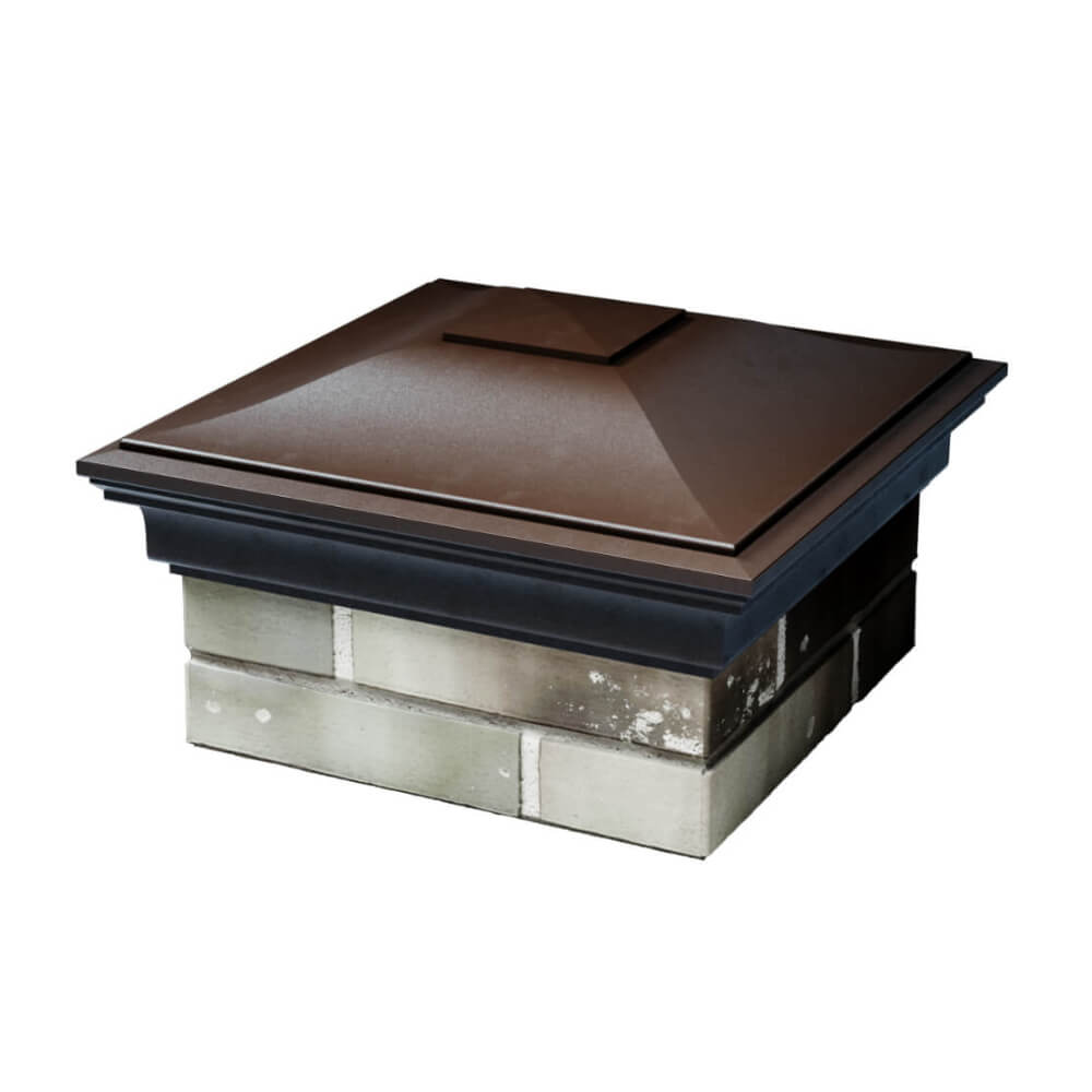 Колпак Zking Монблан Коричневый на столб 1.5х1.5 еврокирпича 0.7НФ (355х355мм) в Первоуральске фото