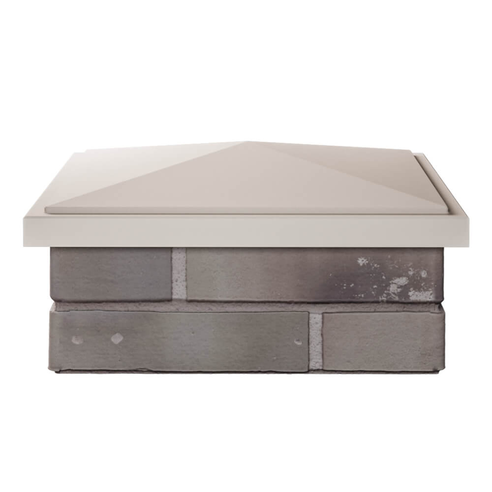 Колпак Zking БонаМоно Бежевый на столб 1.5х1.5 кирпича (385х385, 400х400мм) Первоуральск фото