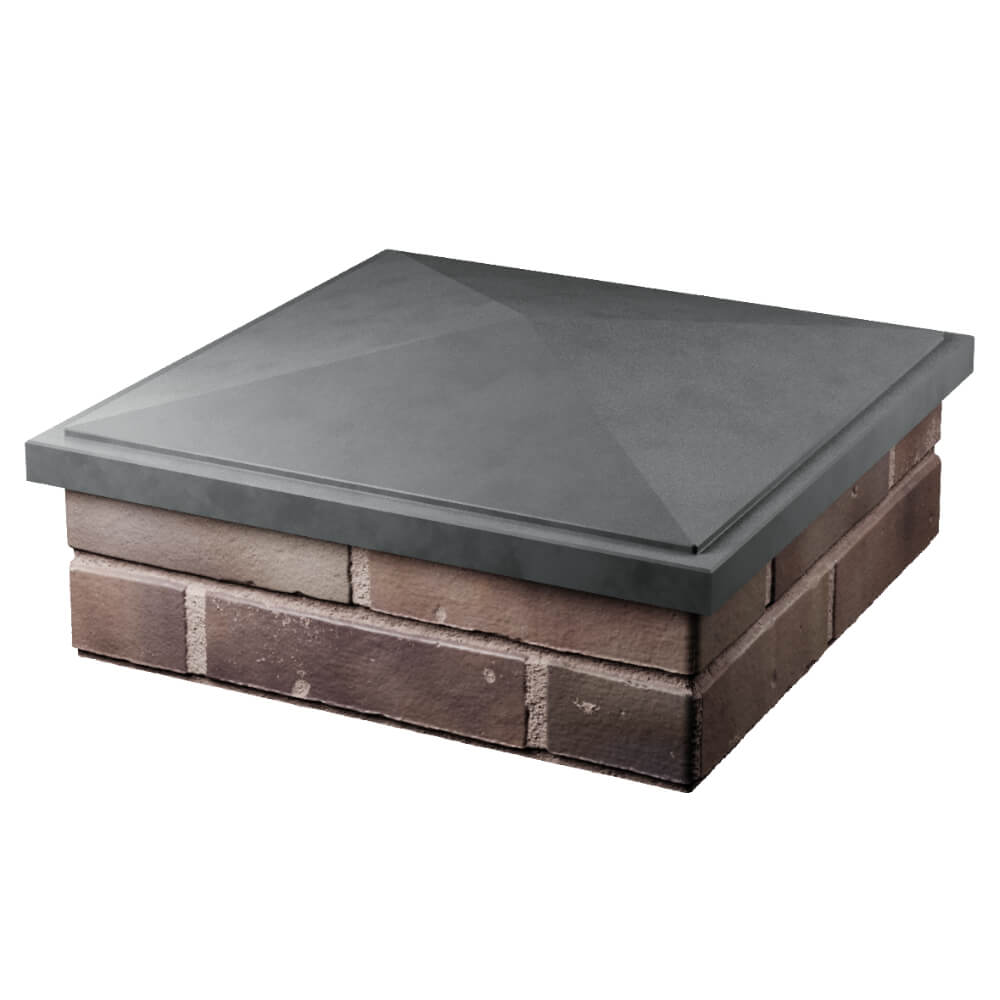 Колпак Zking БонаМоно Серый на столб 2х2 кирпича (515х515, 530х530мм) в Первоуральске фото