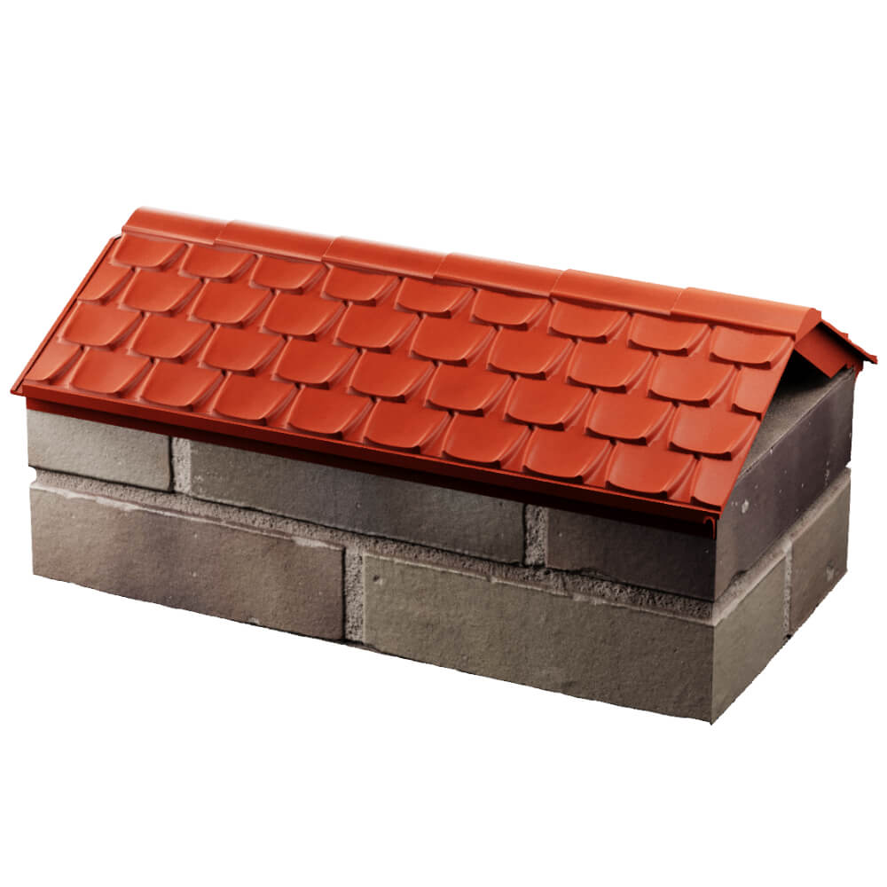 Парапет Zking Эльбрус Красный с посадкой на 1 кирпич (255мм) в Первоуральске фото