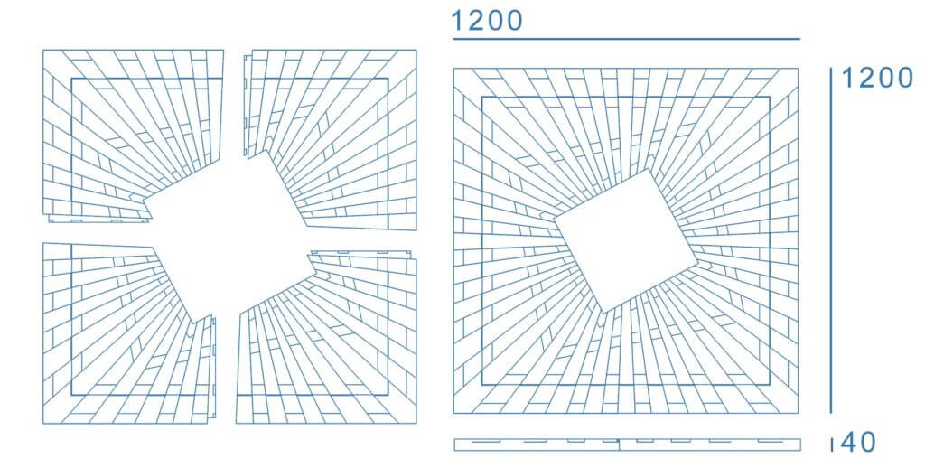 Приствольная решетка для дерева ZKING ATMOSPHERE 1.2х1.2м Черная в Первоуральске фото