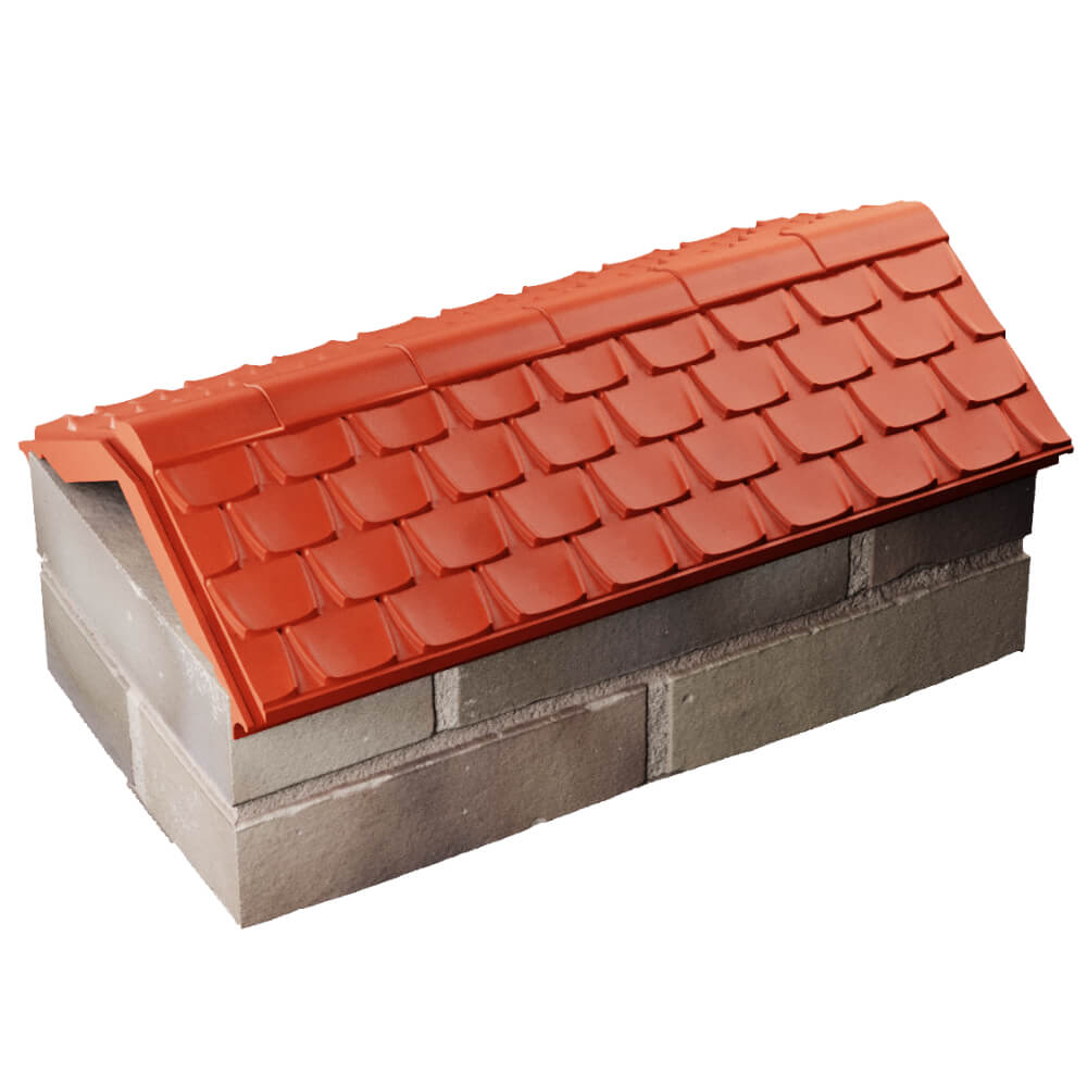 Парапет Zking Эльбрус Красный с посадкой на 1 кирпич (255мм) в Первоуральске фото