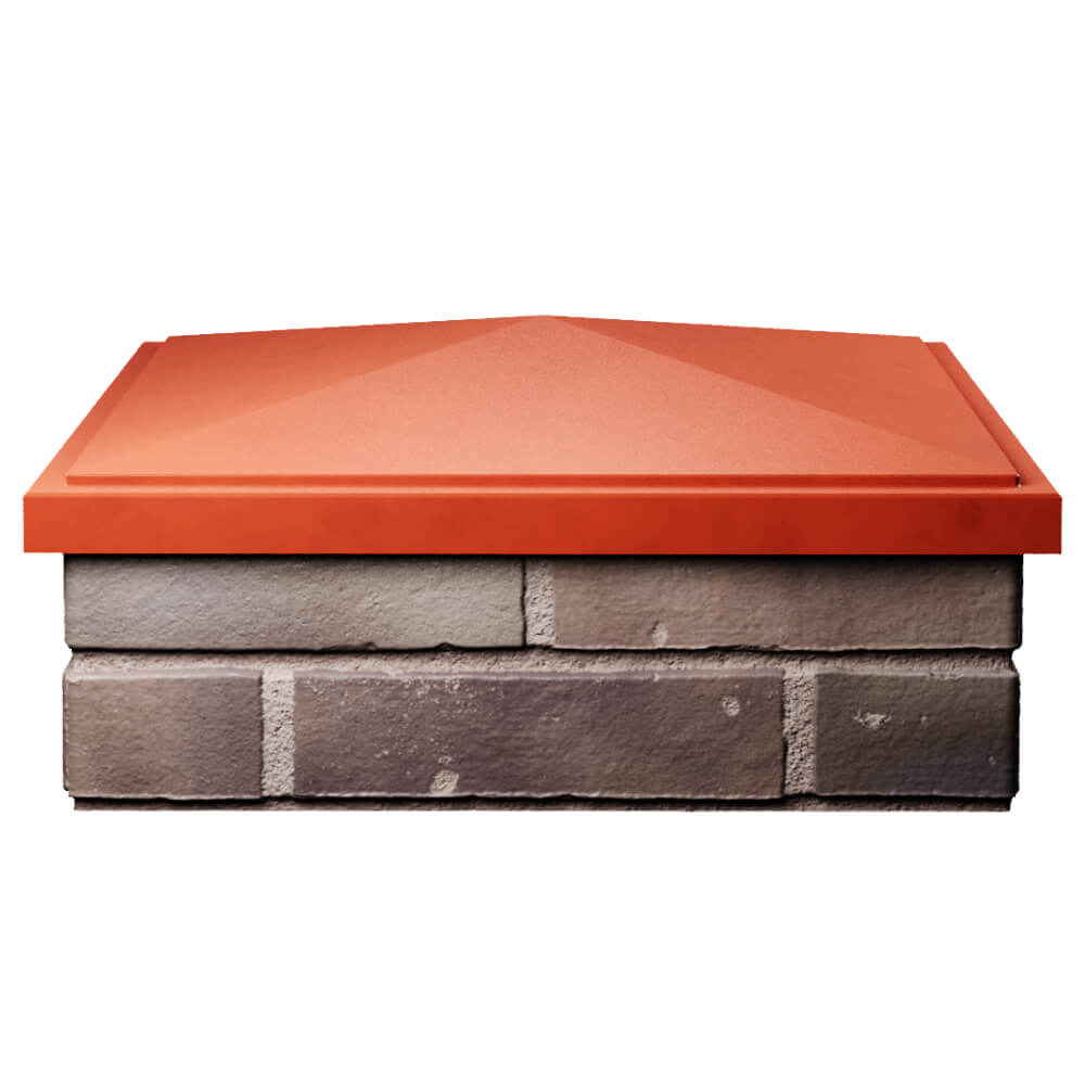 Колпак Zking БонаМоно Красный на столб 2х2 кирпича (515х515, 530х530мм) Первоуральск фото