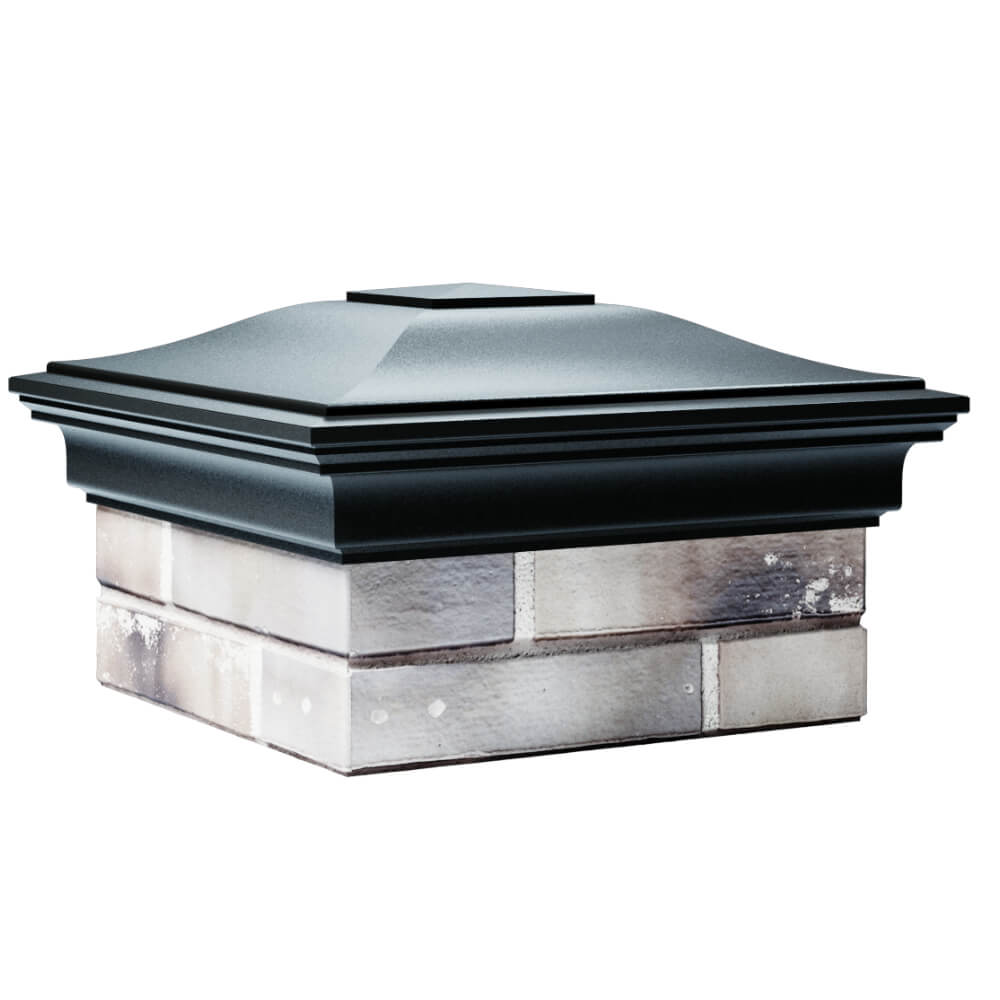 Колпак Zking Монблан Черный на столб 1.5х1.5 кирпича (385х385мм) в Первоуральске фото