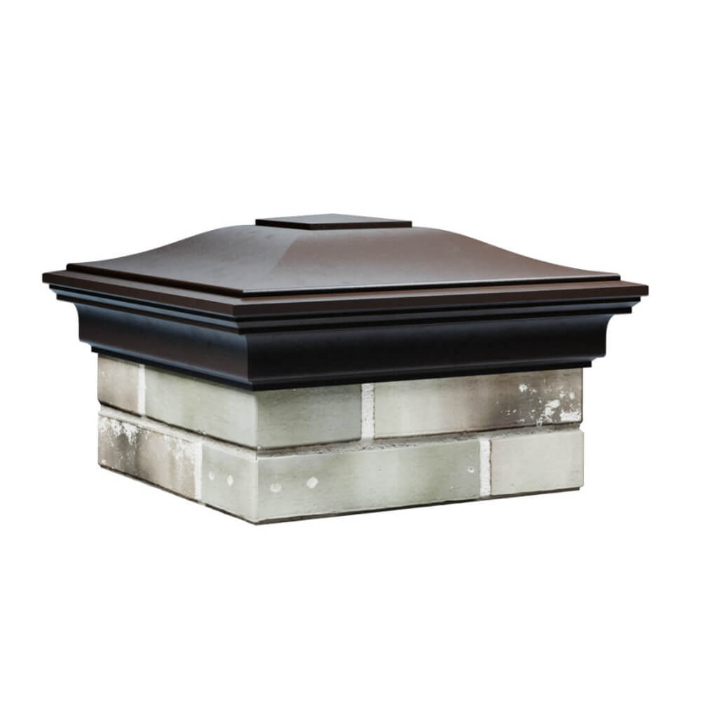 Колпак Zking Монблан Коричневый на столб 1.5х1.5 еврокирпича 0.7НФ (355х355мм) в Первоуральске фото