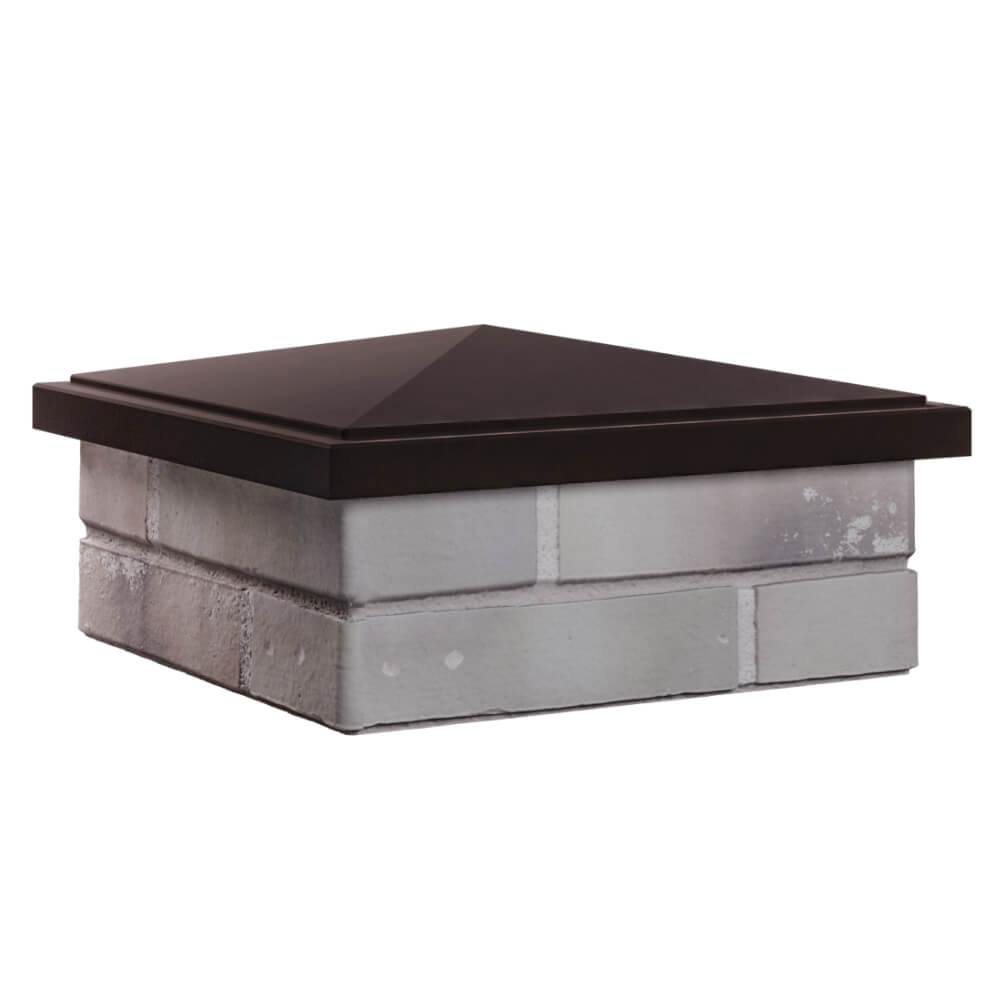 Колпак Zking БонаМоно Коричневый на столб 1.5х1.5 кирпича (385х385, 400х400мм) в Первоуральске фото