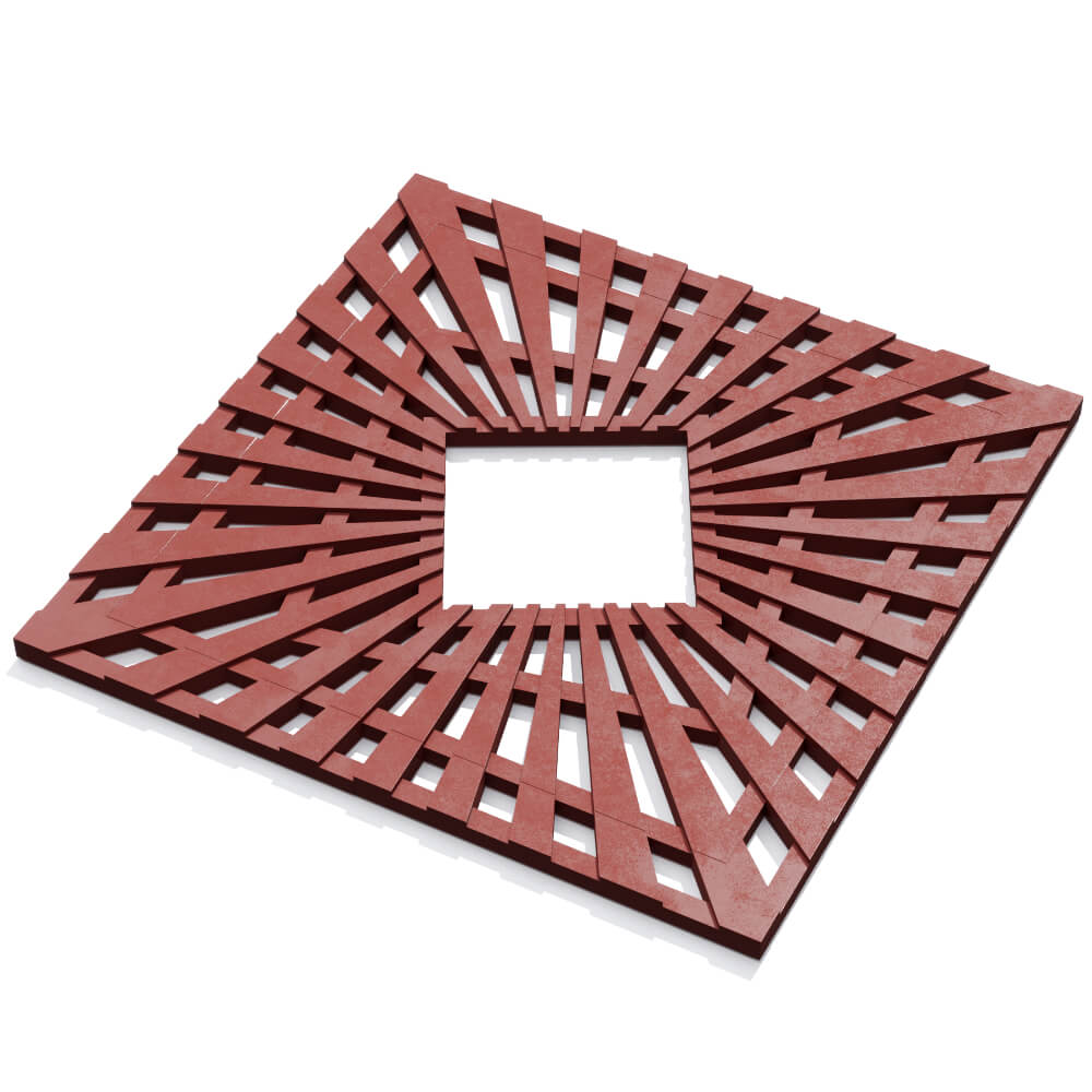 Приствольная решетка для дерева ZKING ATMOSPHERE 1.2х1.2м Красная в Первоуральске фото