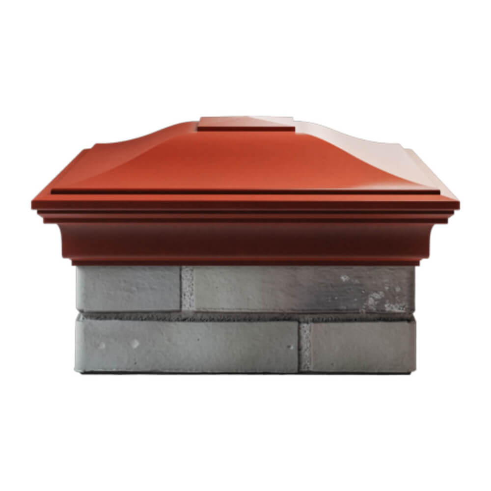 Колпак Zking Монблан Красный на столб 1.5х1.5 еврокирпича 0.7НФ (355х355мм) Первоуральск фото