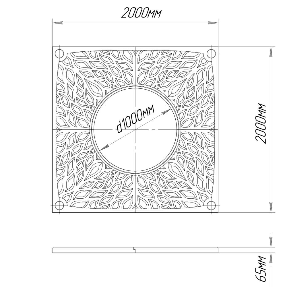 Приствольная решетка для дерева ZKING CRUST 2х2м Черная в Первоуральске фото