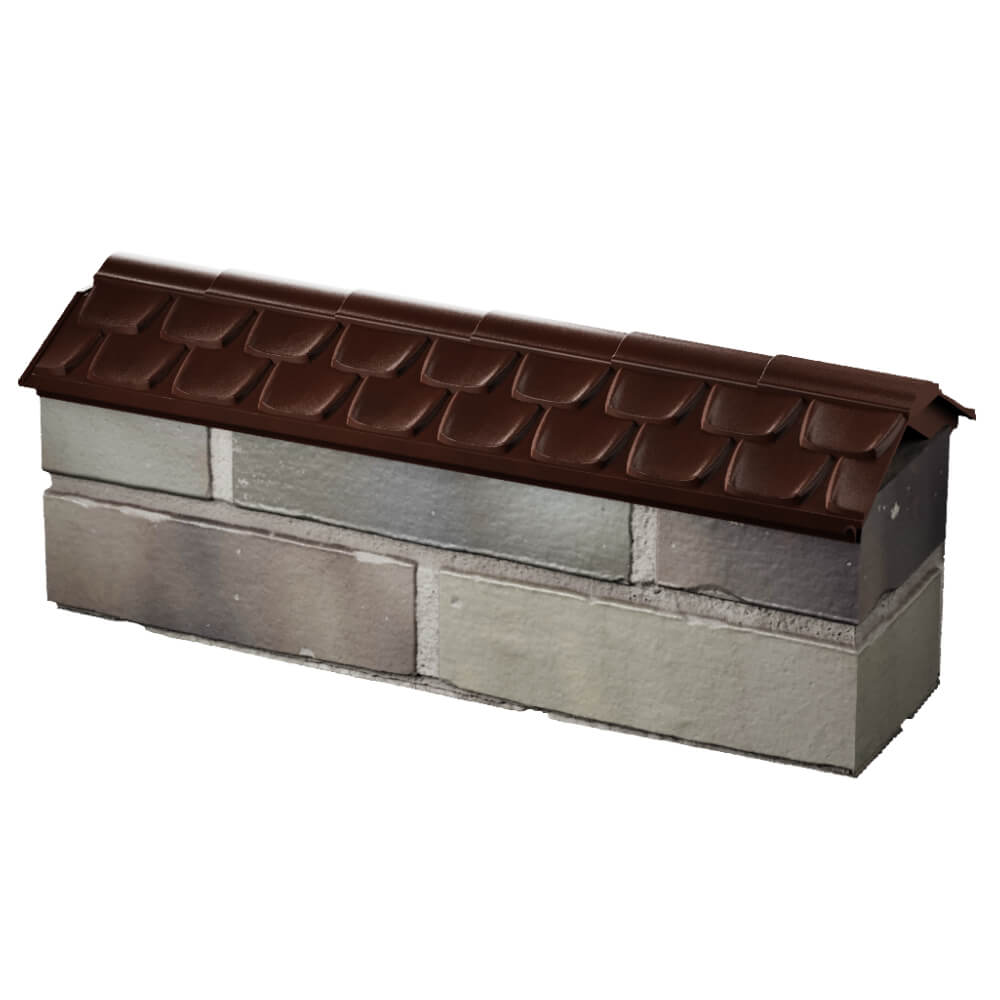 Парапет Zking Эльбрус Коричневый с посадкой на 0.5 кирпича (130мм) в Первоуральске фото