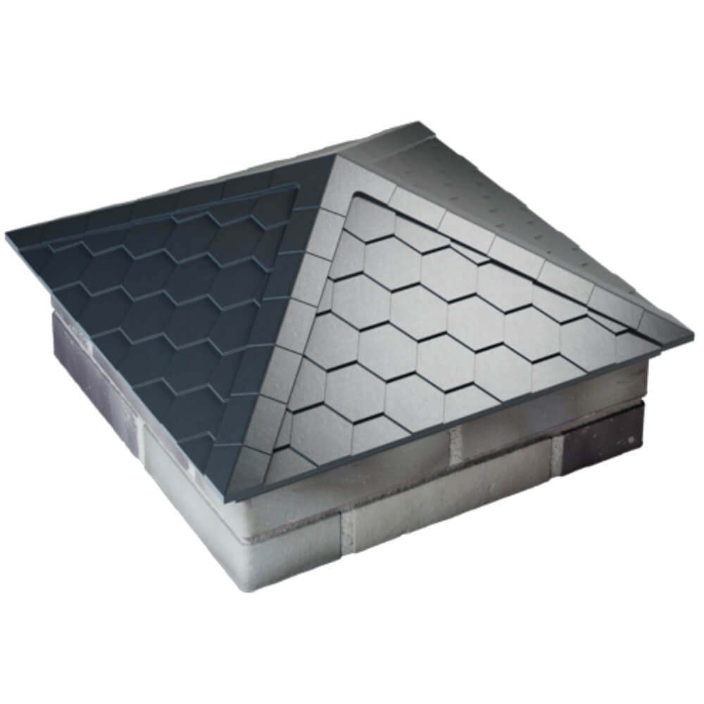 Колпак Zking Эверест Серый на столб 2х2 кирпича (535х535мм) Первоуральск фото