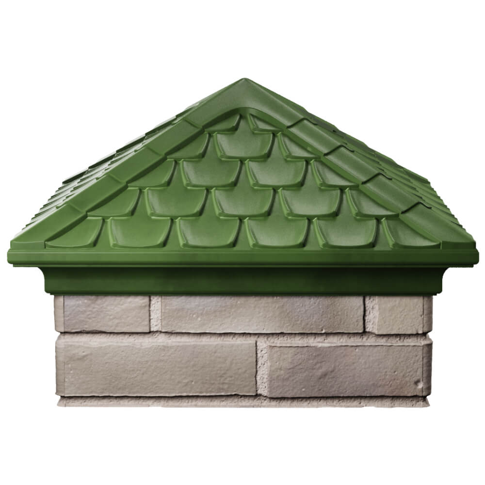 Колпак Zking Эльбрус Зеленый на столб 1.5х1.5 кирпича (385х385мм) Первоуральск фото