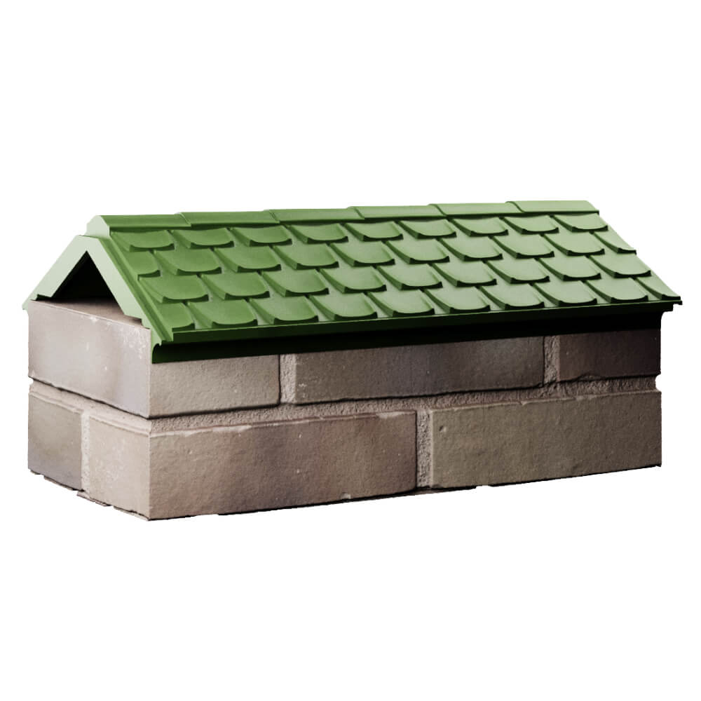 Парапет Zking Эльбрус Зеленый с посадкой на 1 кирпич (255мм) Первоуральск фото