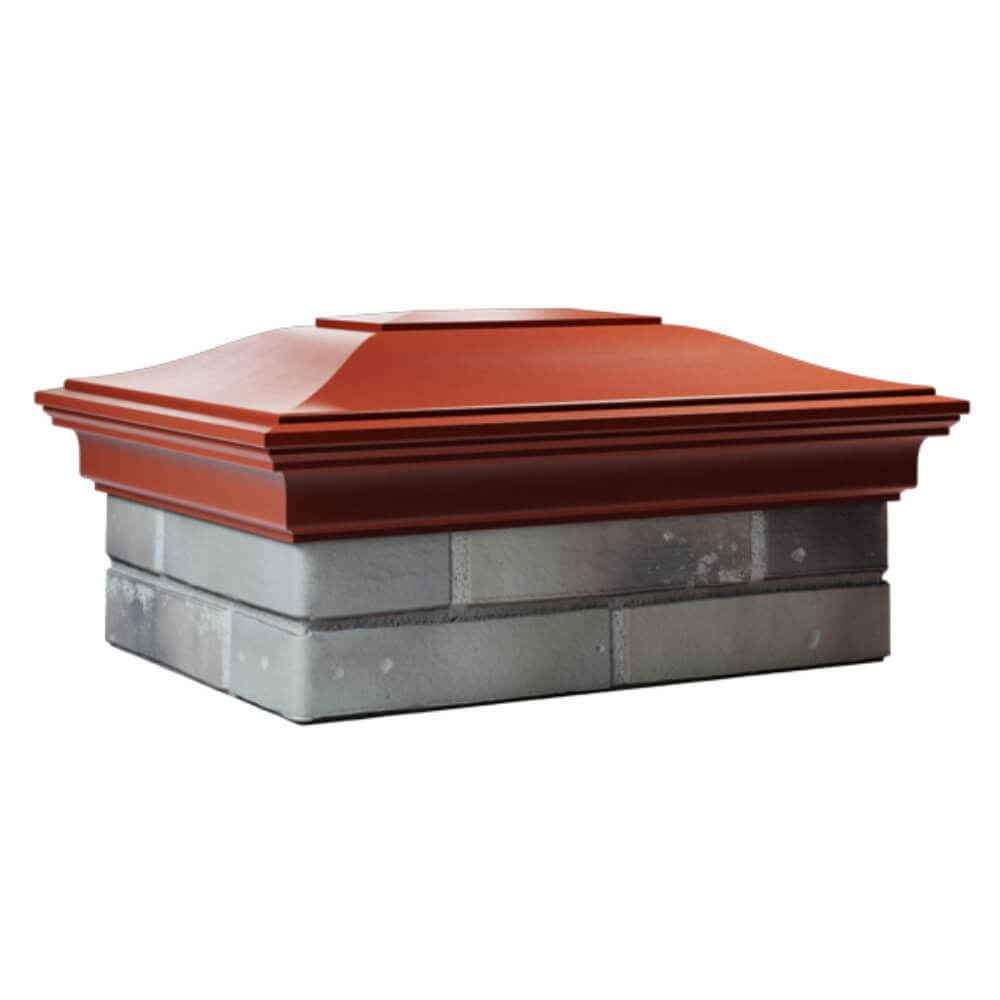 Колпак Zking Монблан Красный на столб 2х1.5 кирпича (515х385мм) в Первоуральске фото